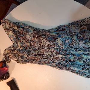 Turquoise and green dresd